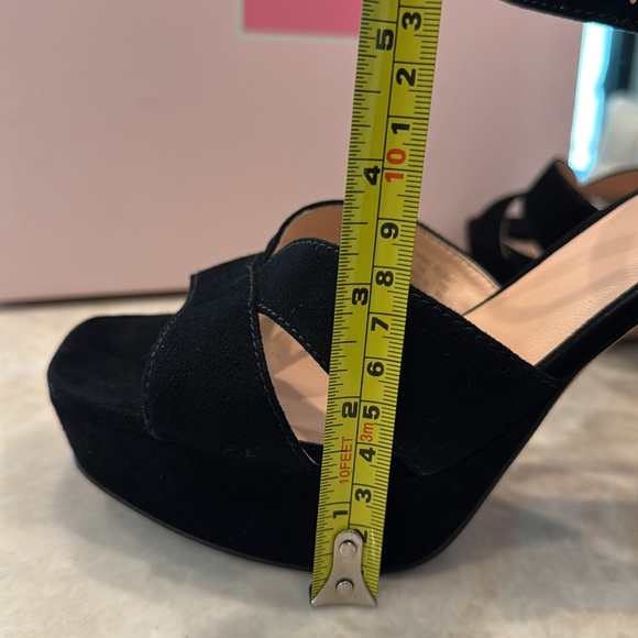 Kate Spade Black Suede Platform Sandals 9 - Picture 7 of 13